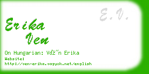 erika ven business card